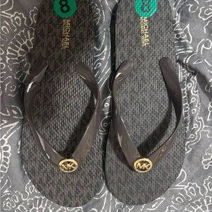 Michael Kors Dark Brown Flip Flops for Men